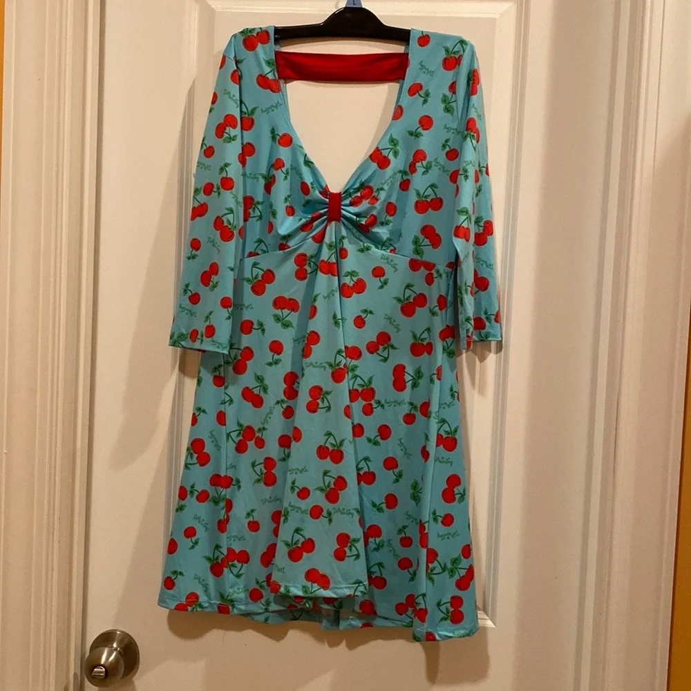 NWOT Demi Loon Pinup style Cherry dress Sz S - Picture 2 of 4